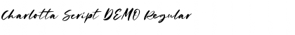Download Charlotta Script DEMO Regular Font Title Preview