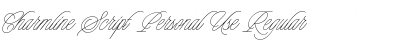 Download Charmline Script Personal Use Regular Font Title Preview