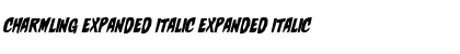 Download Charmling Expanded Italic Expanded Italic Font Title Preview