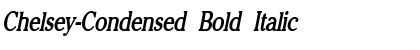 Download Chelsey-Condensed Bold Italic Font Title Preview