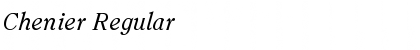 Download Chenier Regular Font Title Preview