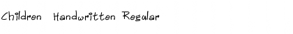 Download Children  Handwritten Regular Font Title Preview