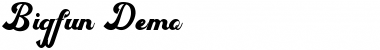 Download Bigfun Demo Regular Font Title Preview