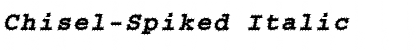 Download Chisel-Spiked Italic Font Title Preview