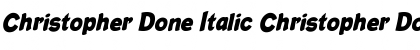 Download Christopher Done Italic Christopher Done Italic Font Title Preview