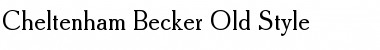 Download Cheltenham Becker Old Style Regular Font Title Preview