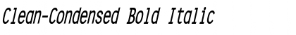 Download Clean-Condensed Bold Italic Font Title Preview