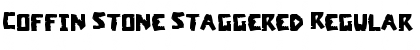Download Coffin Stone Staggered Regular Font Title Preview