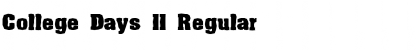 Download College Days II Regular Font Title Preview
