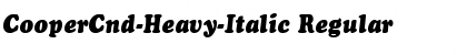 Download CooperCnd-Heavy-Italic Regular Font Title Preview