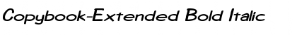 Download Copybook-Extended Bold Italic Font Title Preview