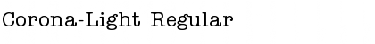 Download Corona-Light Regular Font Title Preview