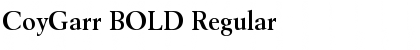 Download CoyGarr BOLD Regular Font Title Preview