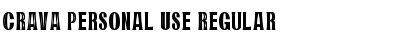 Download CRAVA Personal Use Regular Font Title Preview