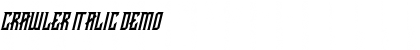 Download CRAWLER Italic Demo Font Title Preview