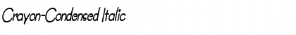 Download Crayon-Condensed Italic Font Title Preview