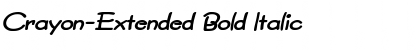 Download Crayon-Extended Bold Italic Font Title Preview