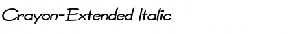 Download Crayon-Extended Italic Font Title Preview