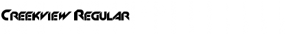 Download Creekview Regular Font Title Preview