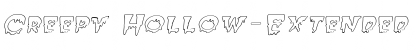 Download Creepy Hollow-Extended Italic Font Title Preview