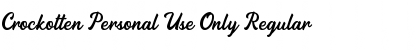 Download Crockotten Personal Use Only Regular Font Title Preview