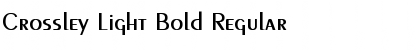 Download Crossley Light Bold Regular Font Title Preview