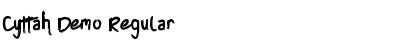 Download Cyttah Demo Regular Font Title Preview