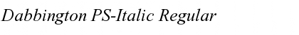 Download Dabbington PS-Italic Regular Font