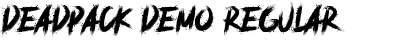 Download deadpack demo Regular Font Title Preview
