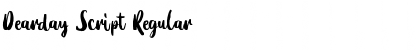 Download Dearday Script Regular Font Title Preview