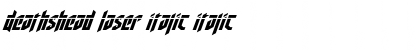 Download Deathshead Laser Italic Italic Font Title Preview