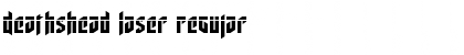 Download Deathshead Laser Regular Font Title Preview