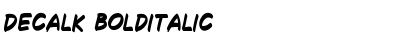 Download Decalk BoldItalic Font Title Preview