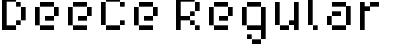 Download DeeCe Regular Font Title Preview