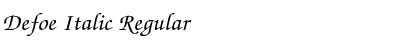 Download Defoe Italic Regular Font Title Preview