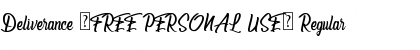 Download Deliverance (FREE PERSONAL USE) Regular Font Title Preview