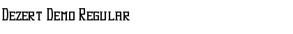 Download Dezert Demo Regular Font Title Preview