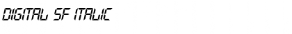 Download Digital SF Italic Font Title Preview