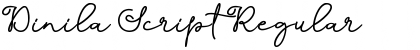 Download Dinila Script Regular Font Title Preview