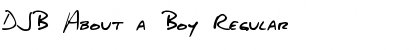 Download DJB About a Boy Regular Font Title Preview