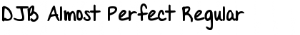 Download DJB Almost Perfect Regular Font Title Preview