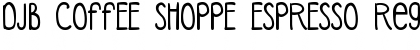 Download DJB COFFEE SHOPPE ESPRESSO Regular Font Title Preview