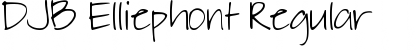 Download DJB Elliephont Regular Font Title Preview