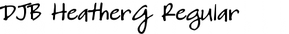 Download DJB HeatherG Regular Font Title Preview