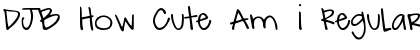 Download DJB How Cute Am I Regular Font Title Preview