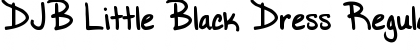 Download DJB Little Black Dress Regular Font Title Preview