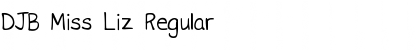 Download DJB Miss Liz Regular Font Title Preview