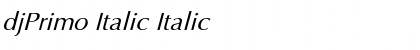 Download djPrimo Italic Italic Font Title Preview