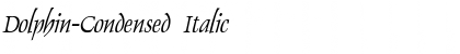 Download Dolphin-Condensed Italic Font Title Preview