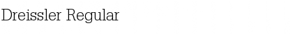 Download Dreissler Regular Font Title Preview